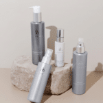 Cosmedix Mystic, Benefit Clean, Protect UV, and Simply Brilliant product shots