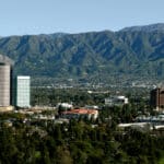 Daytime picture of the Burbank skyline