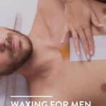 A man getting his chest waxed